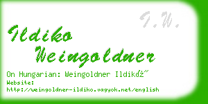 ildiko weingoldner business card